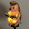 LED соларна градинска лампа, UBX,таралеж с книга